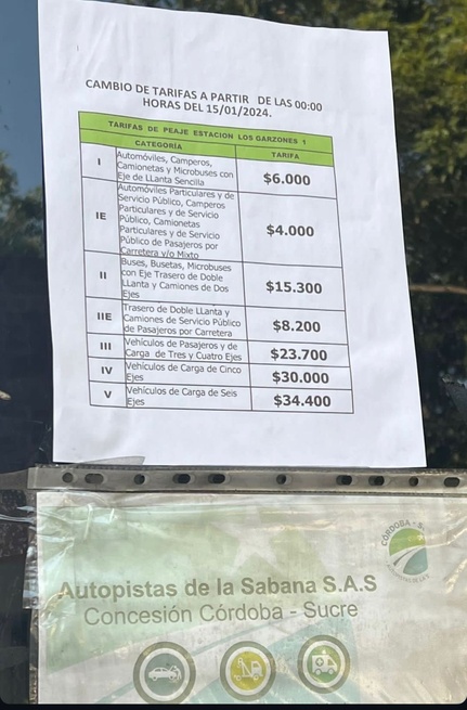 Estas son las nuevas tarifas de los peajes con el alza del Gobierno ...